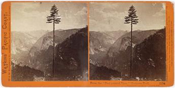CARLETON E. WATKINS (1829-1916) Group of approximately 130 stereo views with Watkins Pacific Coast and Pacific Railroad imprints, comp